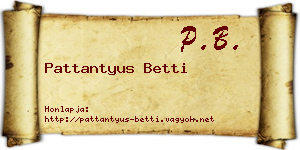 Pattantyus Betti névjegykártya